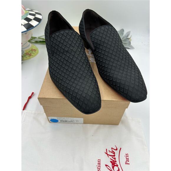 Men\'s Christian Louboutin dandelion jacquard loafers size 47 made in Italy